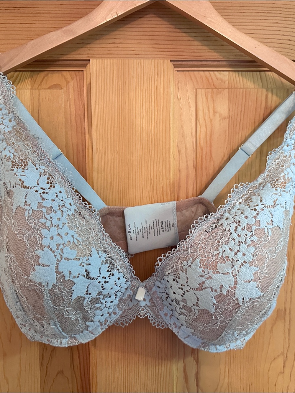 ThirdLove Lace Underwire Bra in Pale Blue